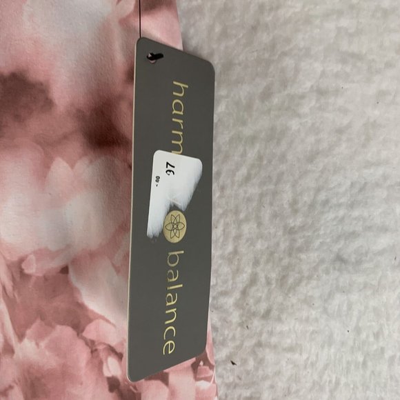 Harmony Balance‎ Yoga Pants Women's XL Pink Floral Polyester Elastic Waist 7057 - Picture 2 of 10